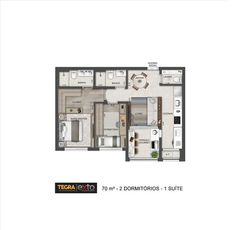 Apartamento, 1 quarto, 36 m² - Foto 12