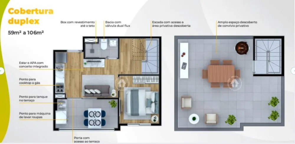 Apartamento, 2 quartos, 35 m² - Foto 2