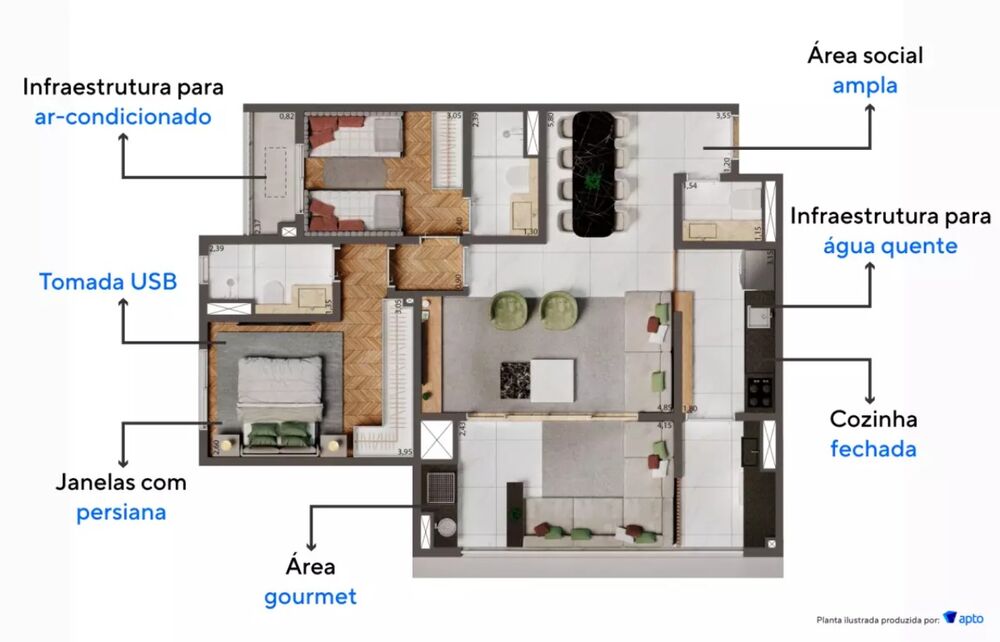 Apartamento, 2 quartos, 75 m² - Foto 17