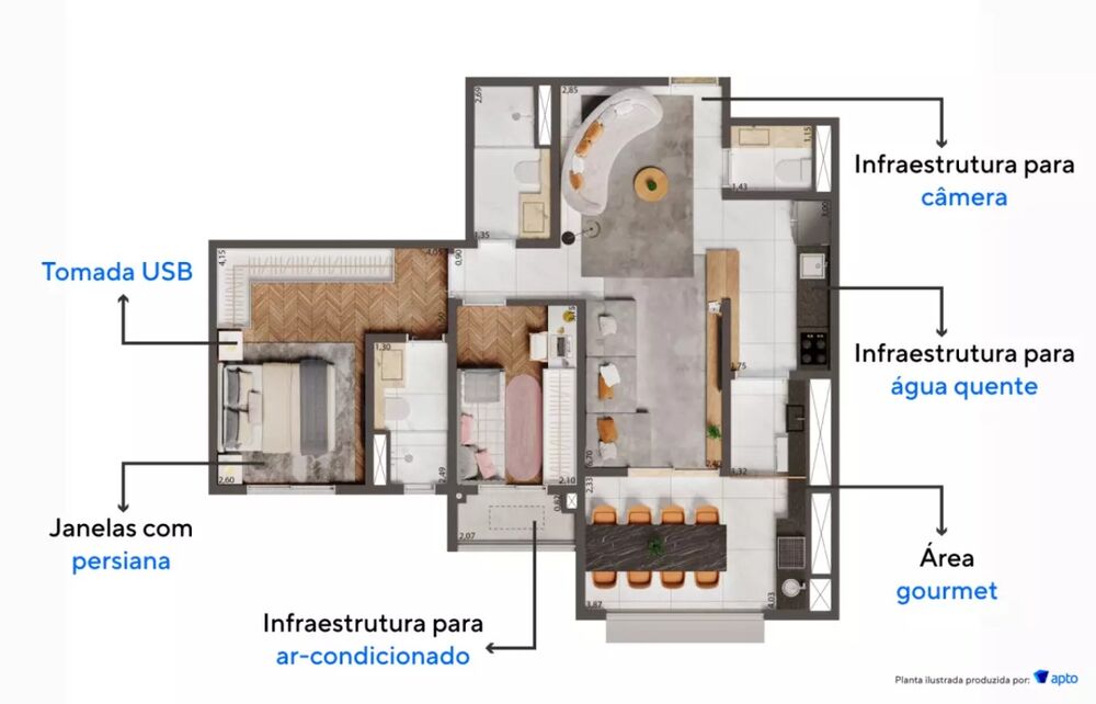 Apartamento, 2 quartos, 75 m² - Foto 4