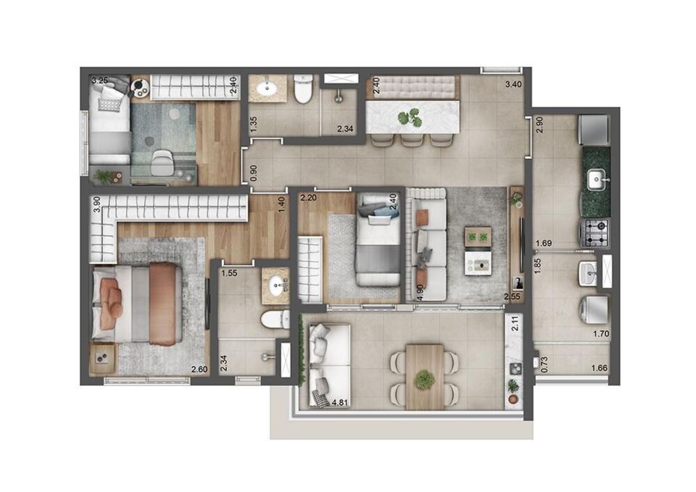 Apartamento, 1 quarto, 32 m² - Foto 1
