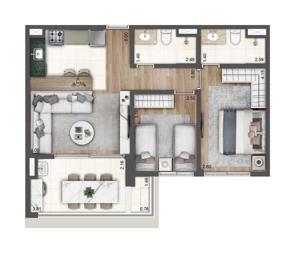 Apartamento, 1 quarto, 32 m² - Foto 5