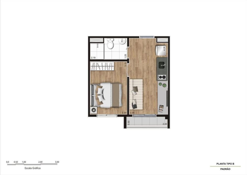 Apartamento, 1 quarto, 29 m² - Foto 15