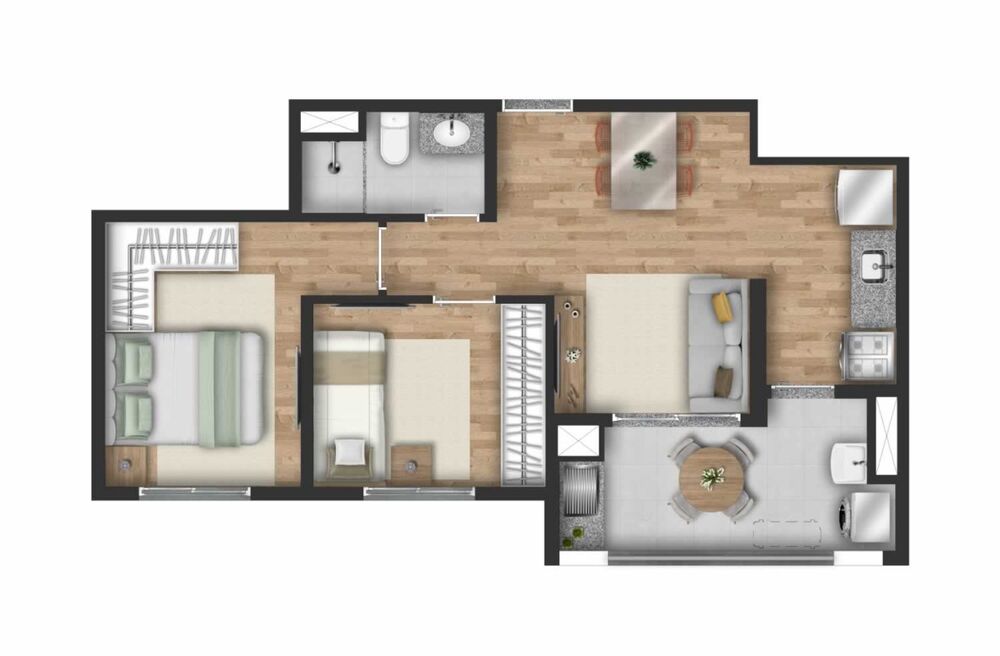 Apartamento, 2 quartos, 47 m² - Foto 1