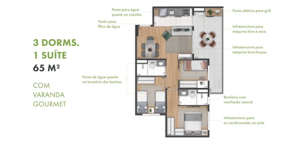 Apartamento, 2 quartos, 36 m² - Foto 46
