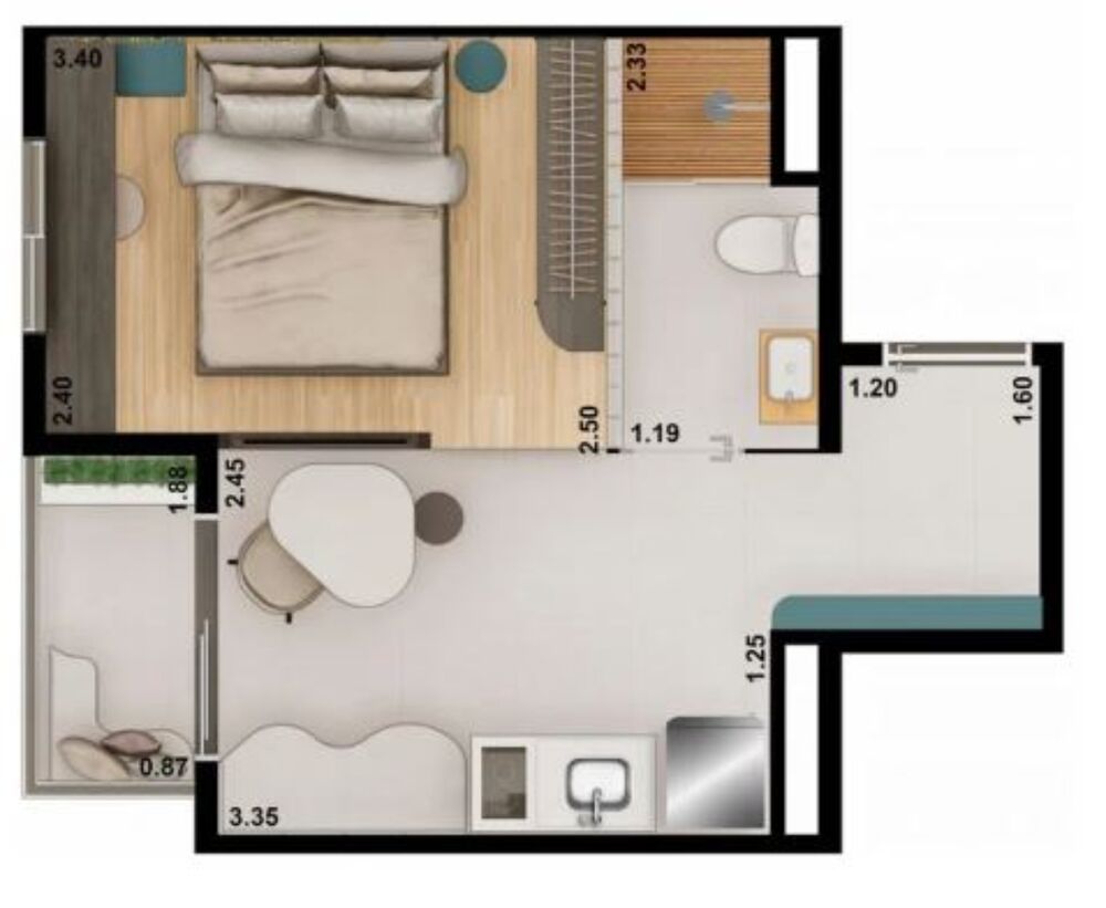 Apartamento, 1 quarto, 27 m² - Foto 20