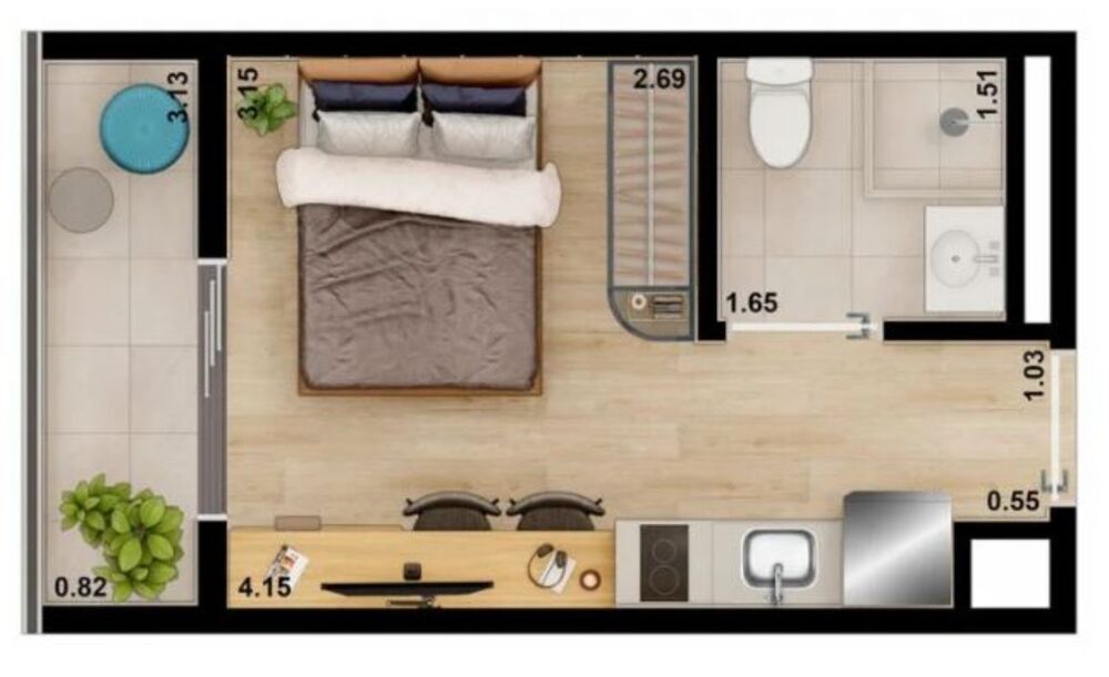 Apartamento, 1 quarto, 27 m² - Foto 11