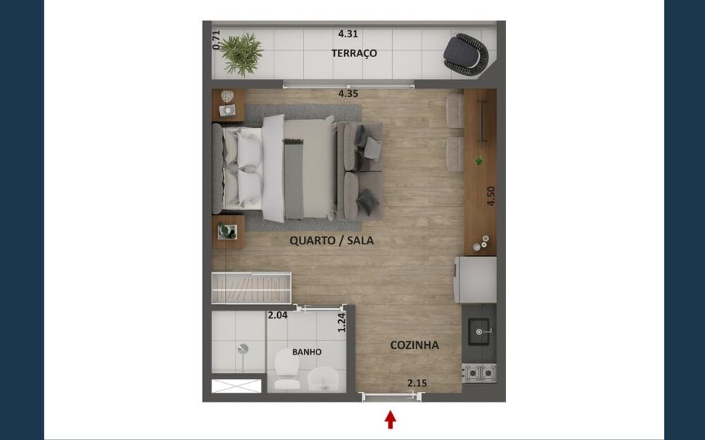 Apartamento, 2 quartos, 36 m² - Foto 1