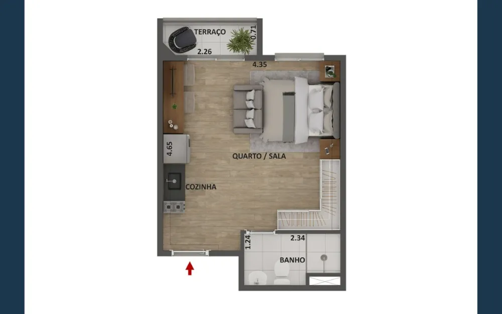 Apartamento, 2 quartos, 36 m² - Foto 16