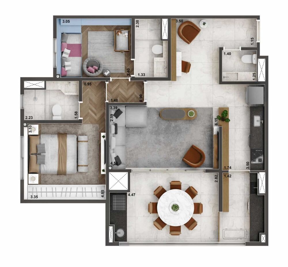 Apartamento, 2 quartos, 70 m² - Foto 8