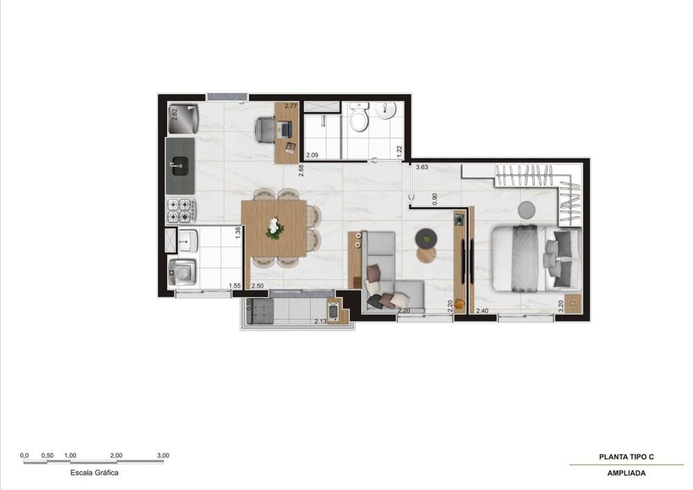 Apartamento, 2 quartos, 37 m² - Foto 5