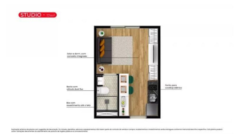 Apartamento, 1 quarto, 17 m² - Foto 22