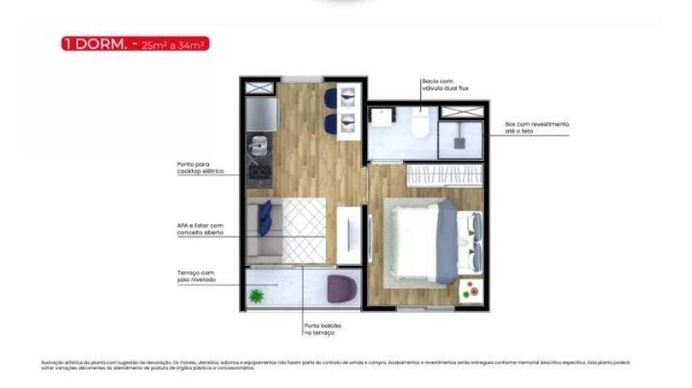 Apartamento, 1 quarto, 17 m² - Foto 21