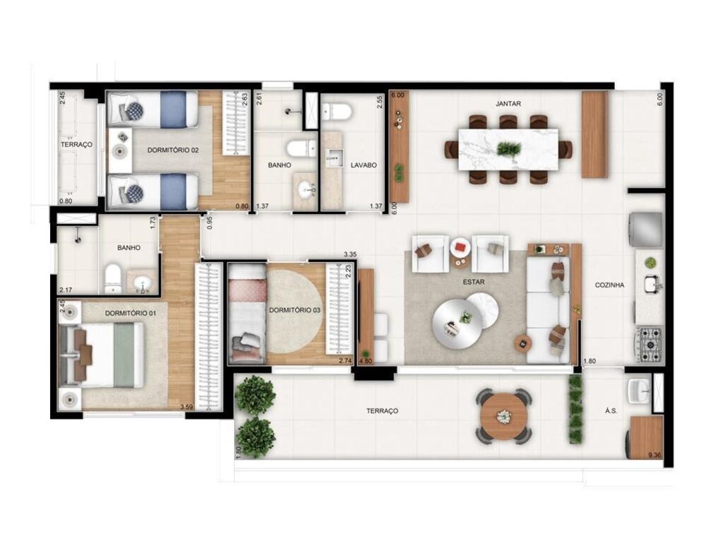 Apartamento, 2 quartos, 74 m² - Foto 11