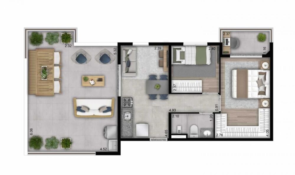 Apartamento, 1 quarto, 27 m² - Foto 1