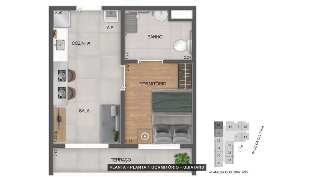 Apartamento, 1 quarto, 27 m² - Foto 36