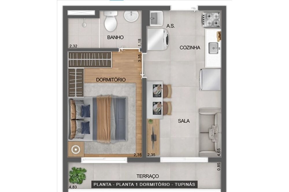 Apartamento, 1 quarto, 27 m² - Foto 8