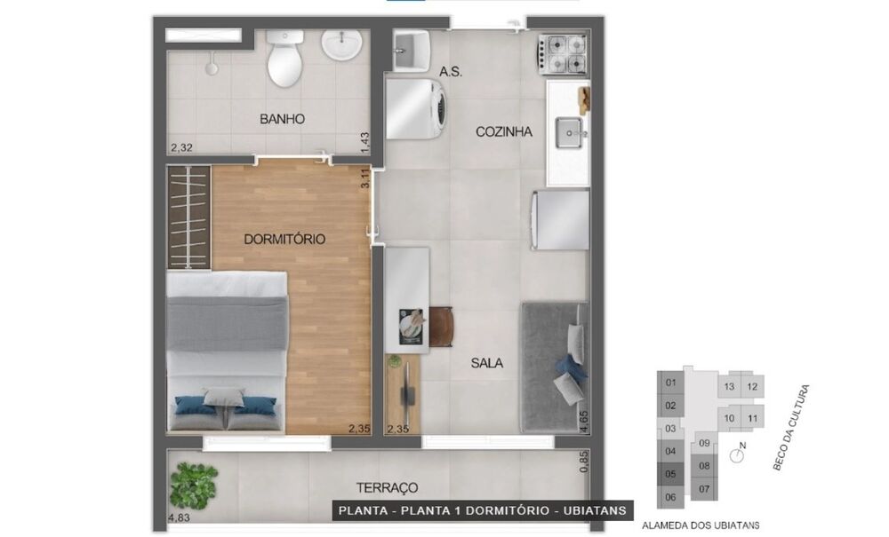 Apartamento, 1 quarto, 27 m² - Foto 34