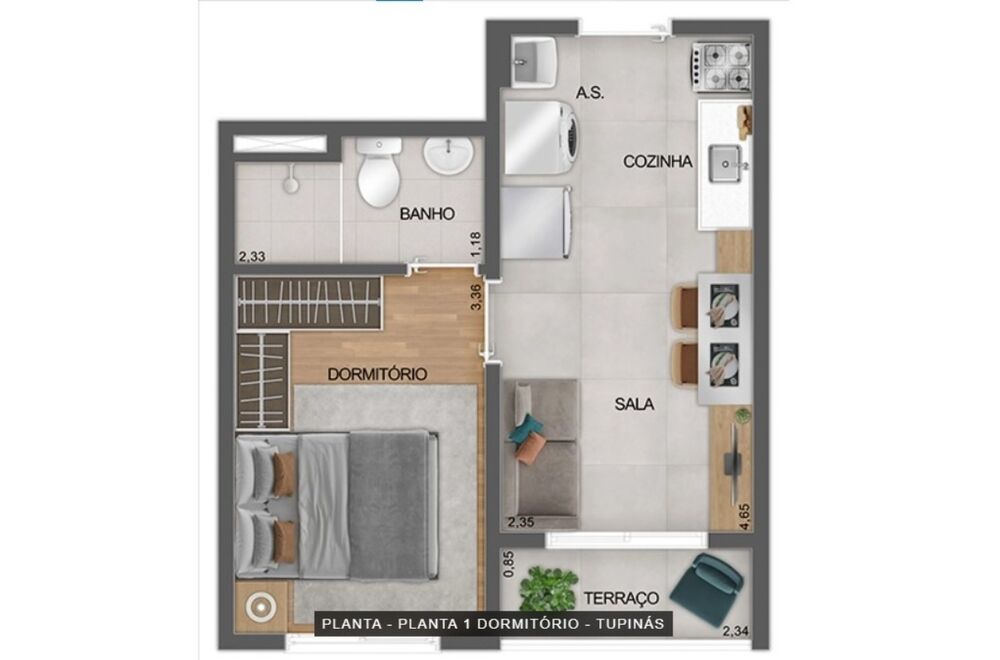 Apartamento, 1 quarto, 27 m² - Foto 14