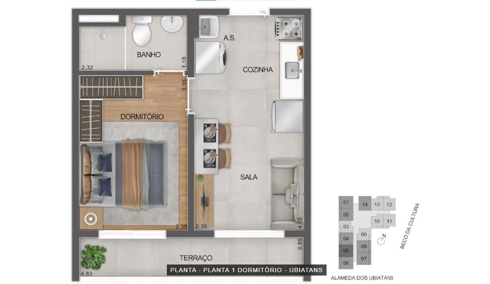 Apartamento, 1 quarto, 27 m² - Foto 16