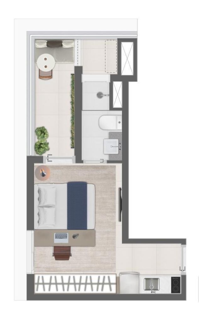 Apartamento, 1 quarto, 26 m² - Foto 3