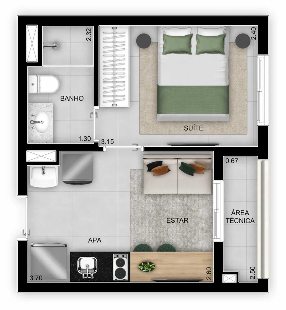 Apartamento, 2 quartos, 64 m² - Foto 8