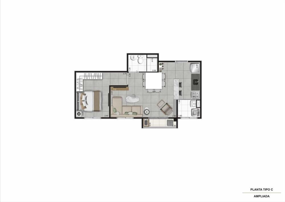 Apartamento, 2 quartos, 40 m² - Foto 8