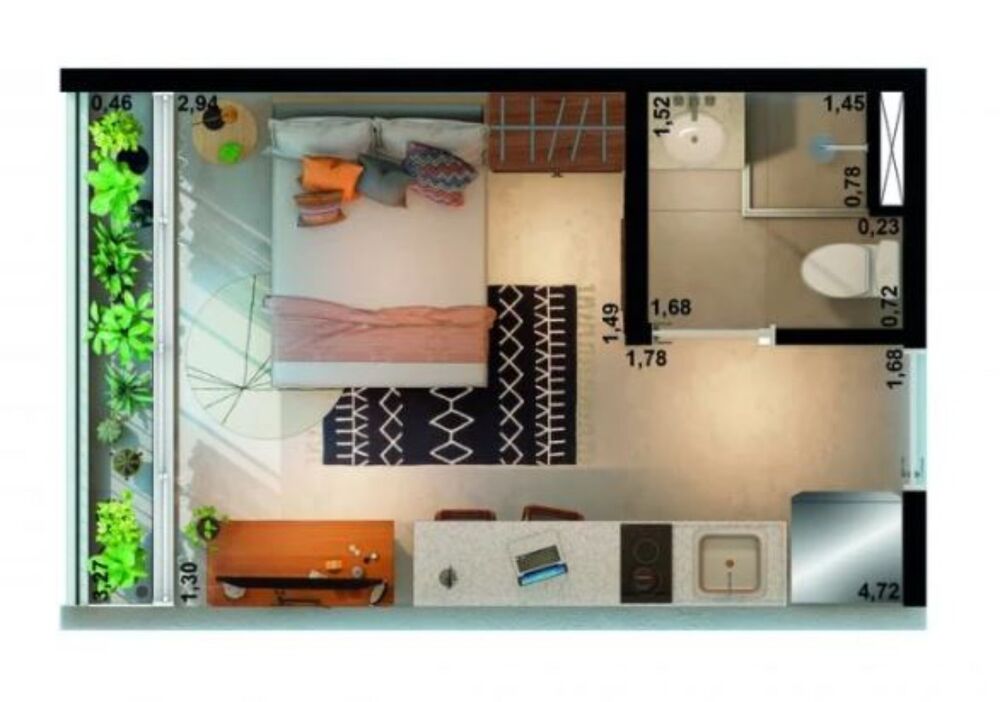 Apartamento, 1 quarto, 25 m² - Foto 10