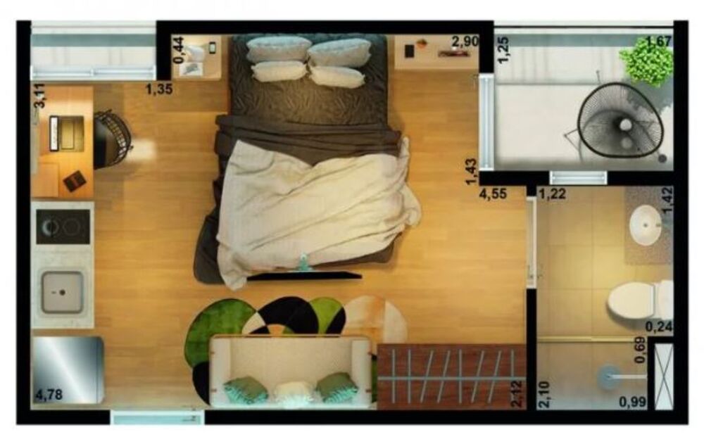 Apartamento, 1 quarto, 25 m² - Foto 18