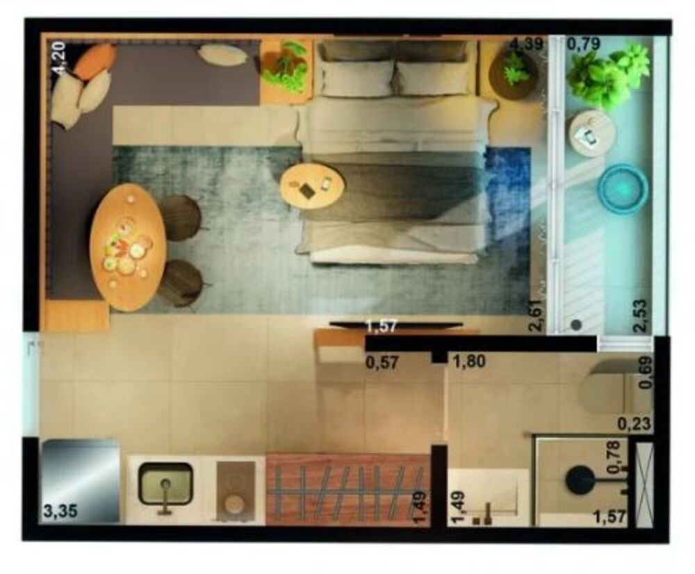 Apartamento, 1 quarto, 25 m² - Foto 3