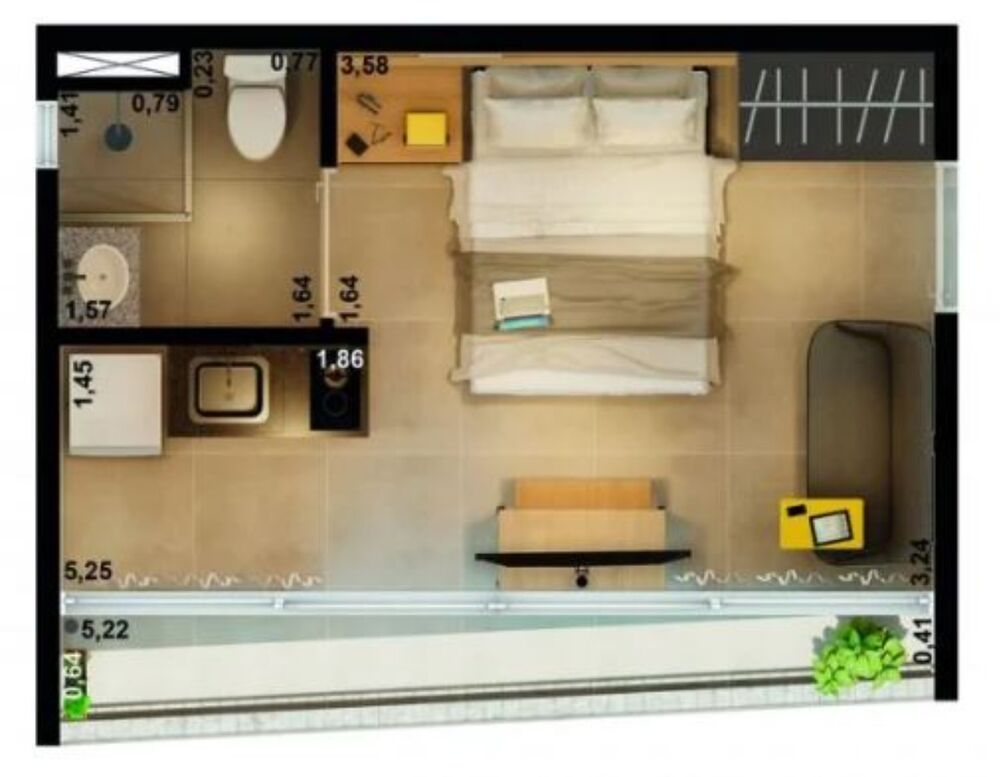 Apartamento, 1 quarto, 25 m² - Foto 19