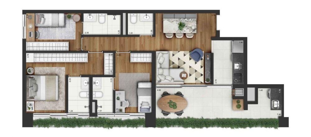 Apartamento, 2 quartos, 63 m² - Foto 2