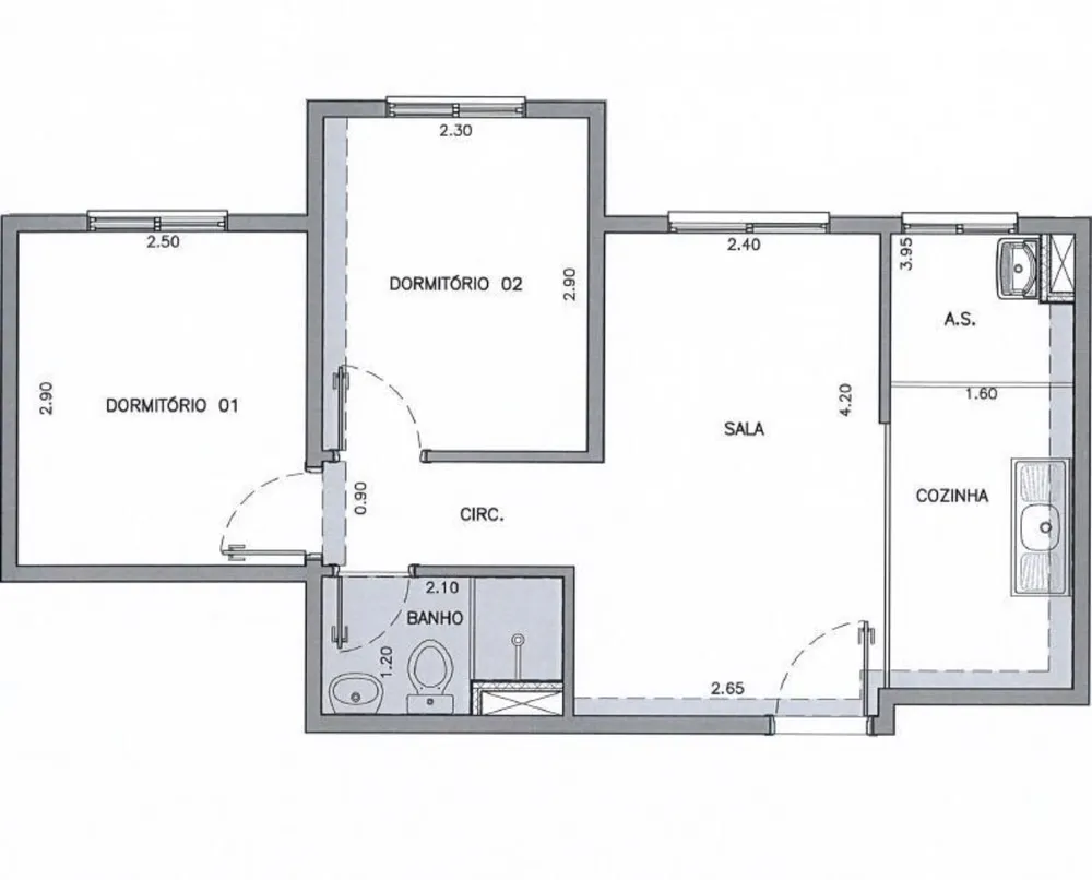 Apartamento, 2 quartos, 40 m² - Foto 16