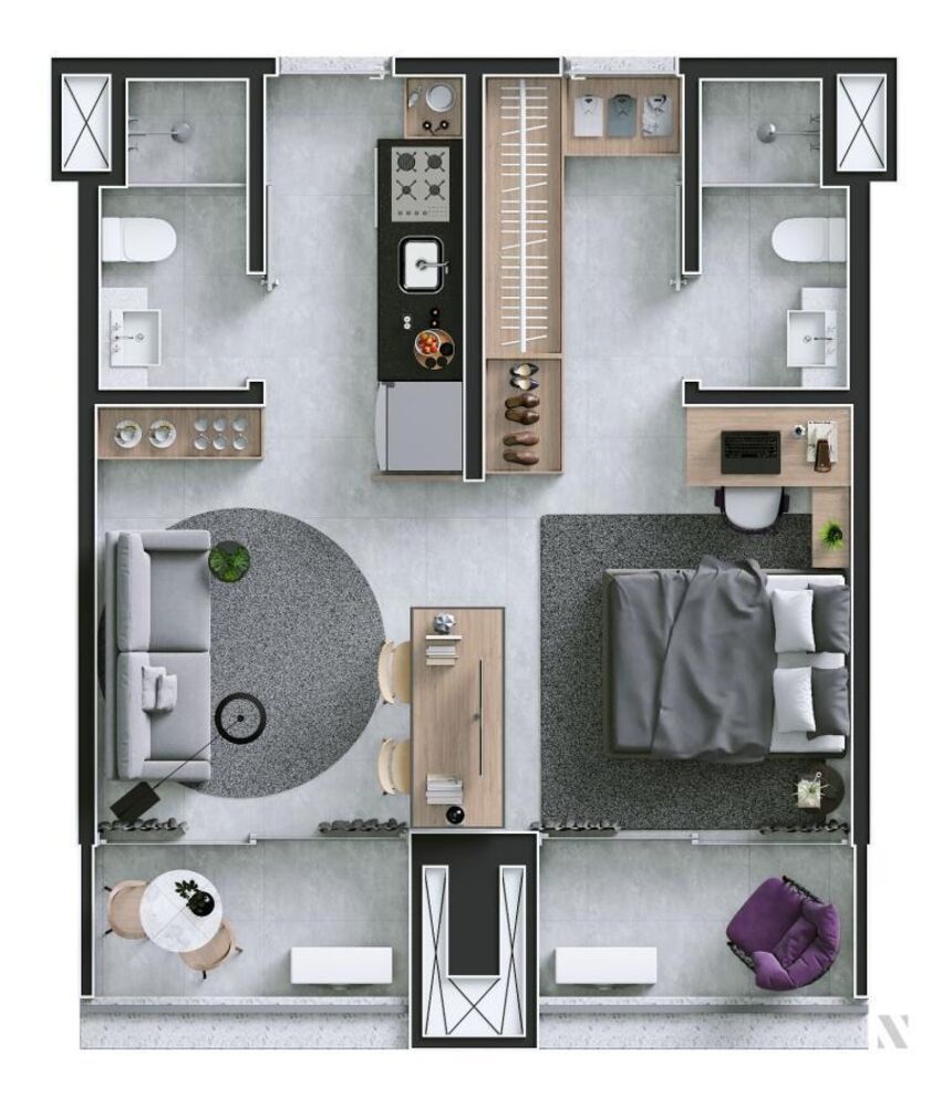 Apartamento, 1 quarto, 39 m² - Foto 4
