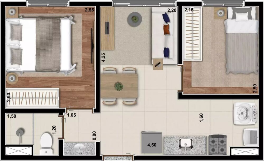 Apartamento, 2 quartos, 33 m² - Foto 4