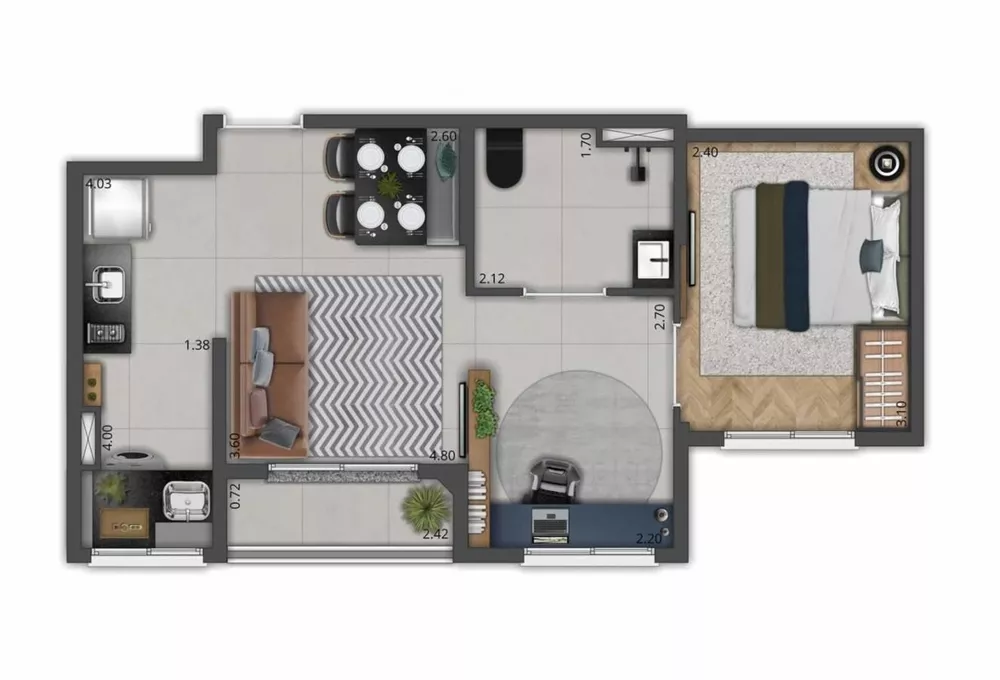 Apartamento, 1 quarto, 31 m² - Foto 1