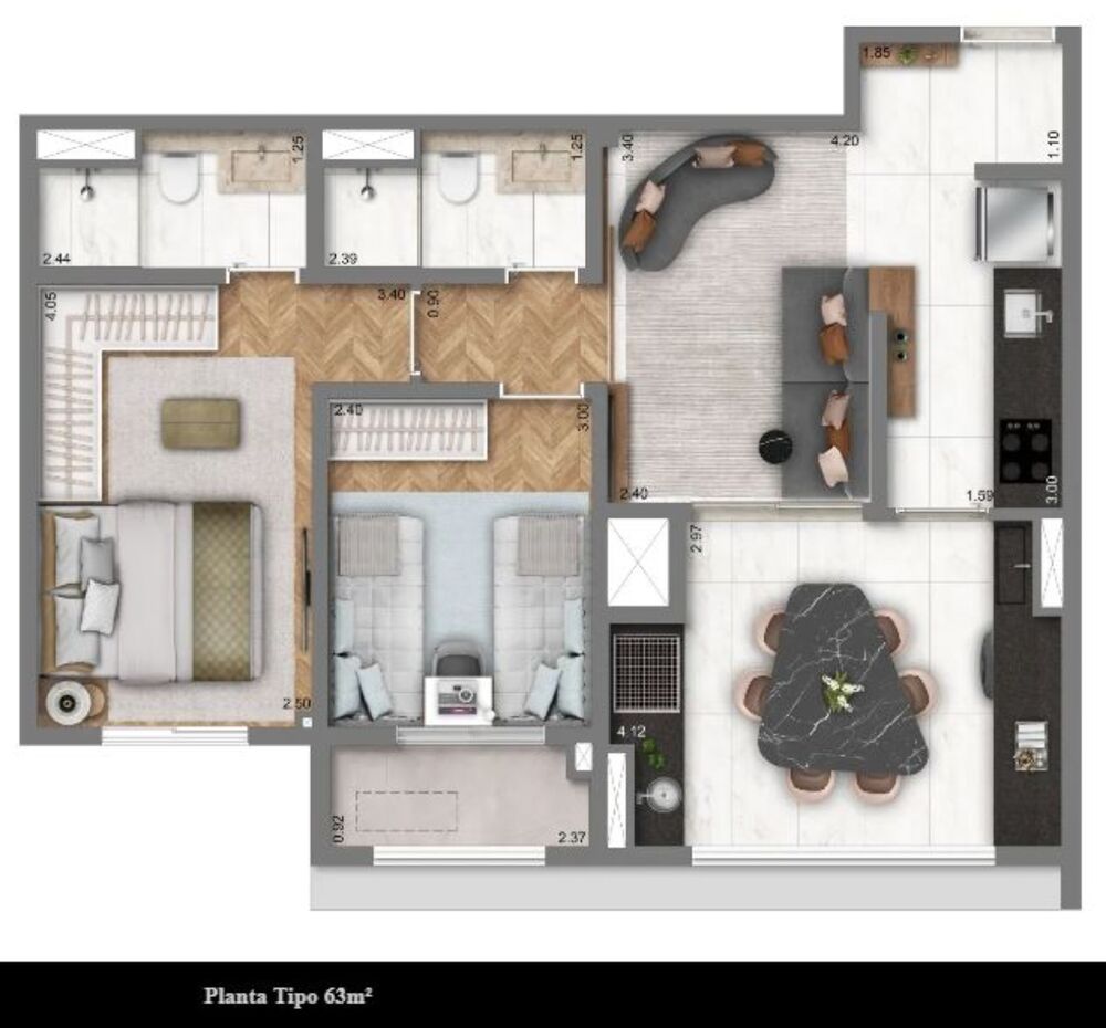 Apartamento, 2 quartos, 63 m² - Foto 20