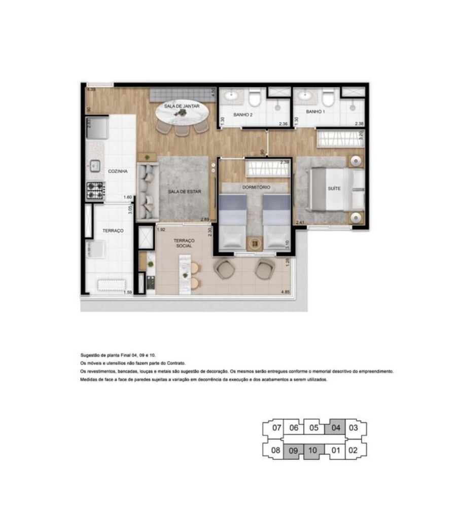Apartamento, 2 quartos, 63 m² - Foto 1