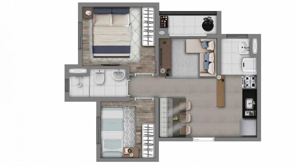 Apartamento, 2 quartos, 33 m² - Foto 3