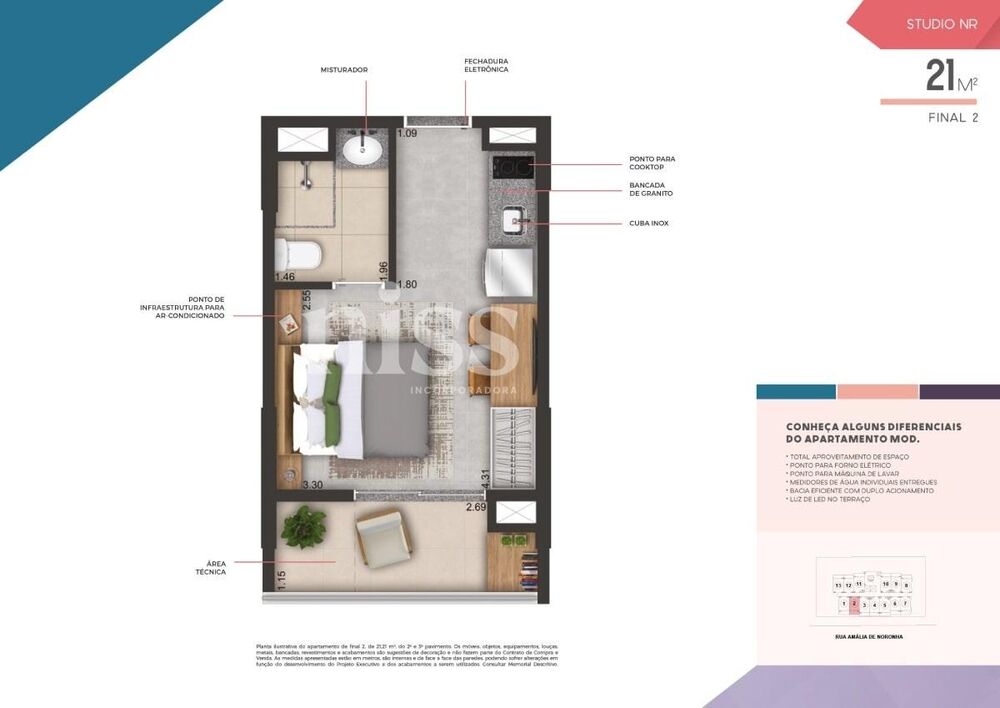 Apartamento, 1 quarto, 28 m² - Foto 12