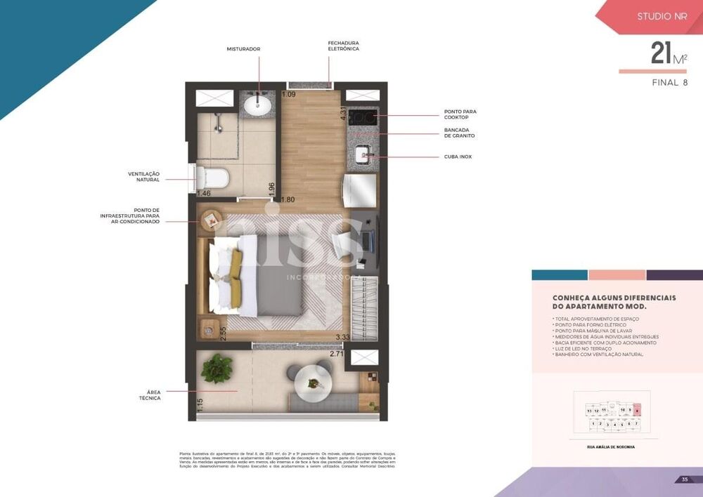 Apartamento, 1 quarto, 28 m² - Foto 14
