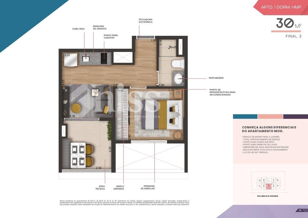 Apartamento, 1 quarto, 28 m² - Foto 20