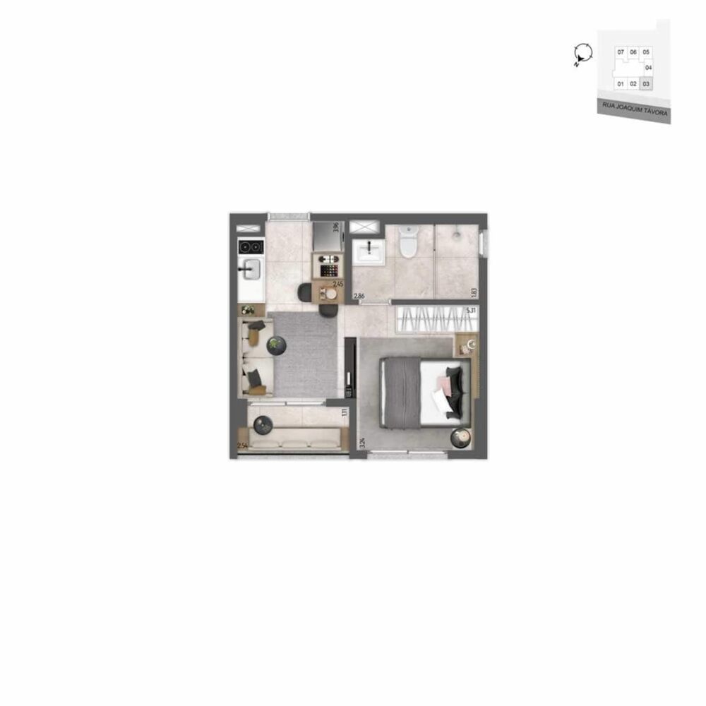 Apartamento, 1 quarto, 29 m² - Foto 22