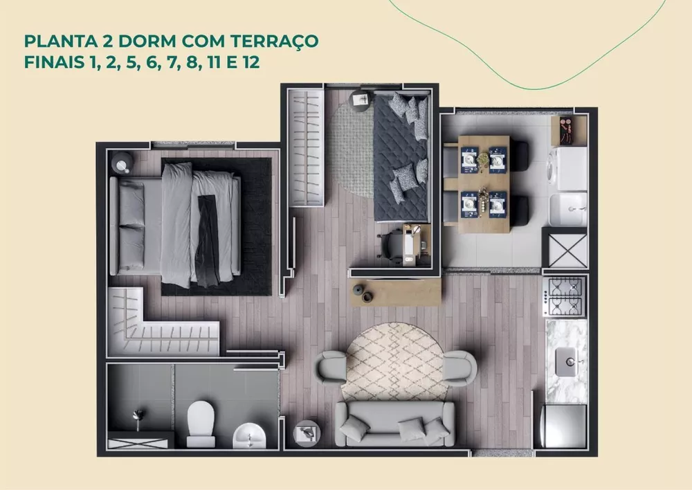 Apartamento, 2 quartos, 37 m² - Foto 10