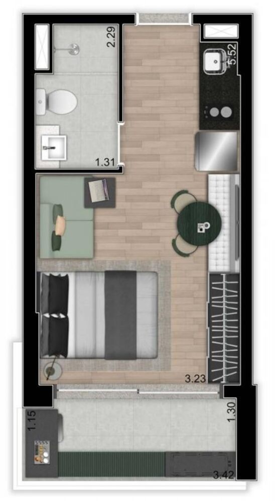 Apartamento, 1 quarto, 25 m² - Foto 10