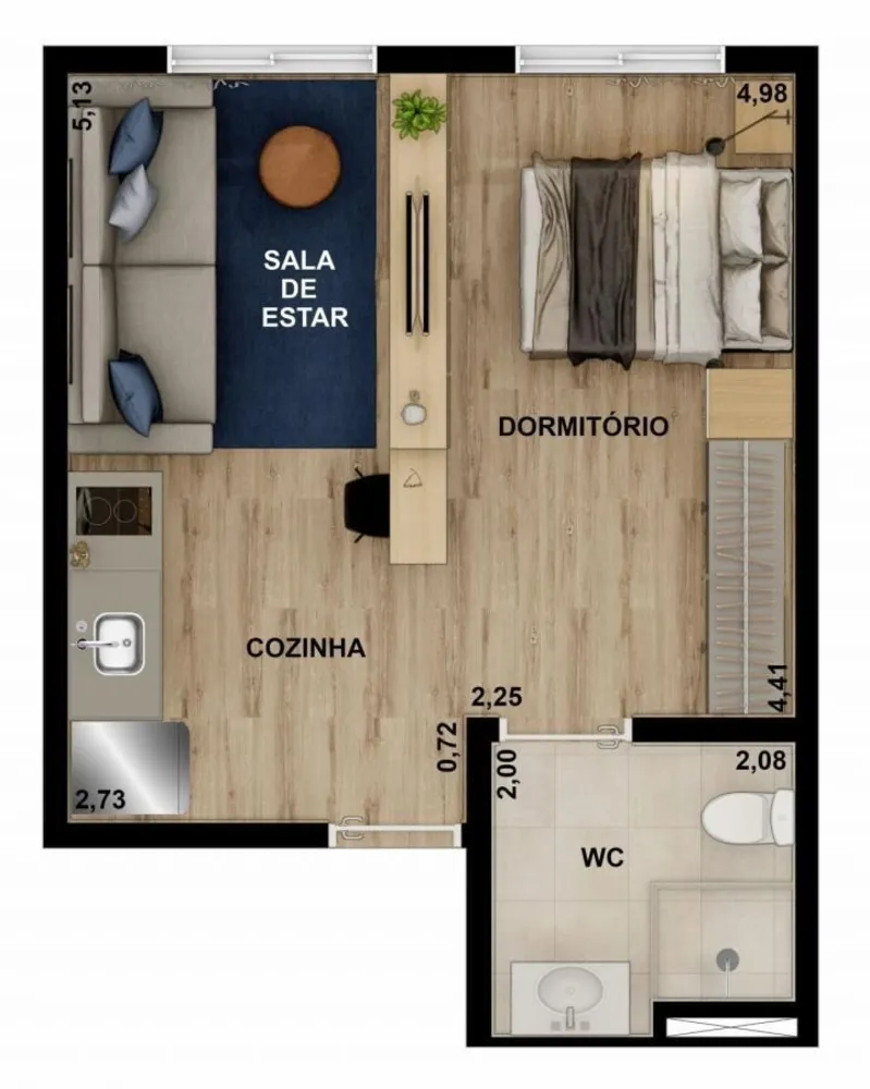 Apartamento, 1 quarto, 24 m² - Foto 15