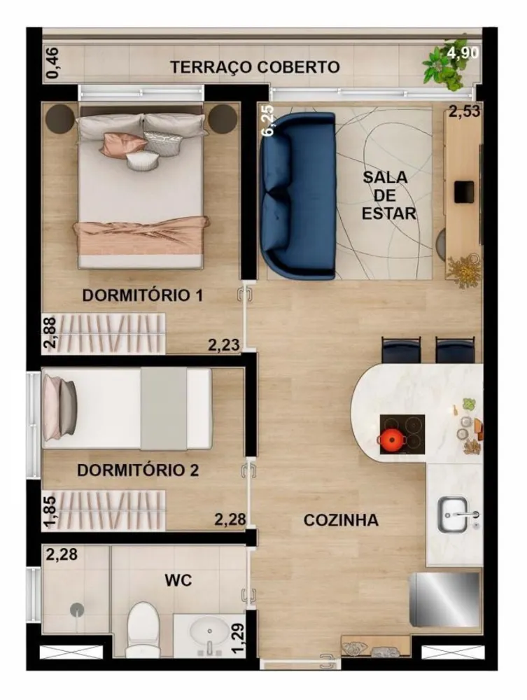 Apartamento, 1 quarto, 24 m² - Foto 16