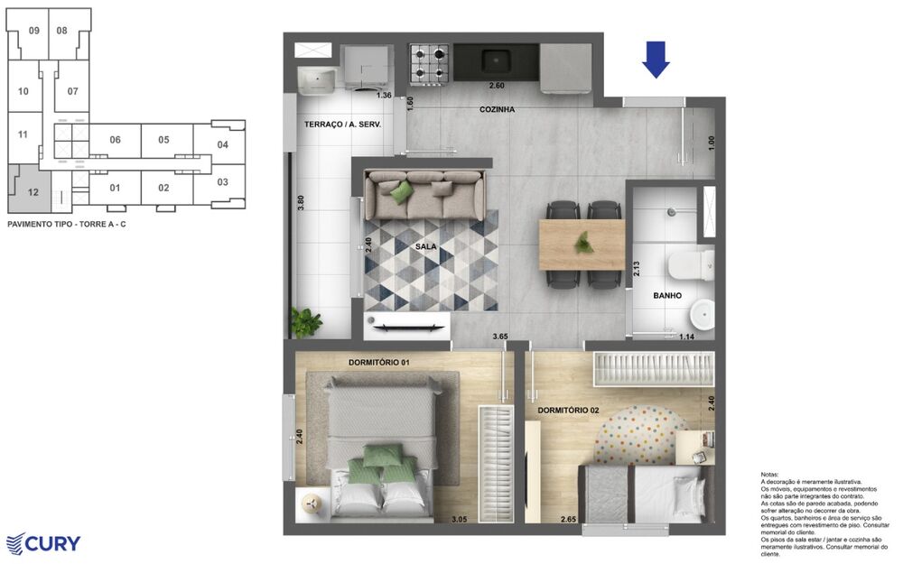 Apartamento, 2 quartos, 34 m² - Foto 31