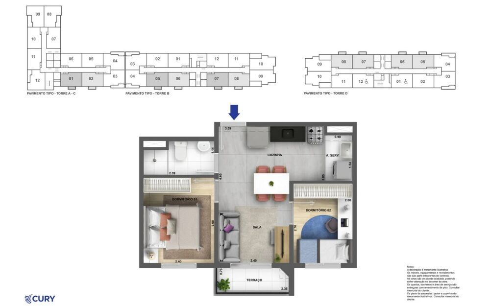 Apartamento, 2 quartos, 34 m² - Foto 27