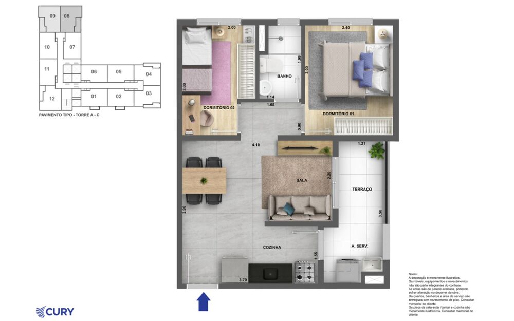 Apartamento, 2 quartos, 34 m² - Foto 29